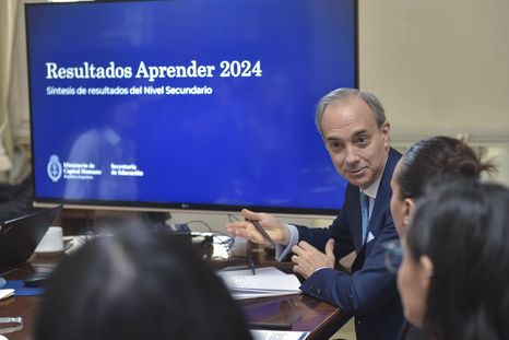 Este miércoles, el secretario de Educación de la Nación, Carlos Torrendell, presentó los resultados de las Pruebas Aprender 2024. Este miércoles, el secretario de Educación de la Nación, Carlos Torrendell, presentó los resultados de las Pruebas Aprender 2024.