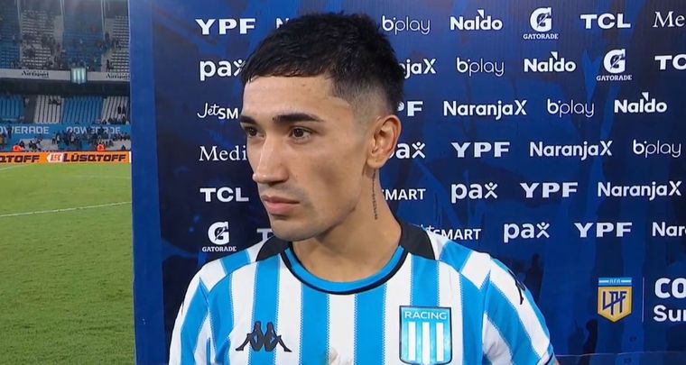Santiago Solari, el autor del segundo tanto de Racing. Foto: Captura