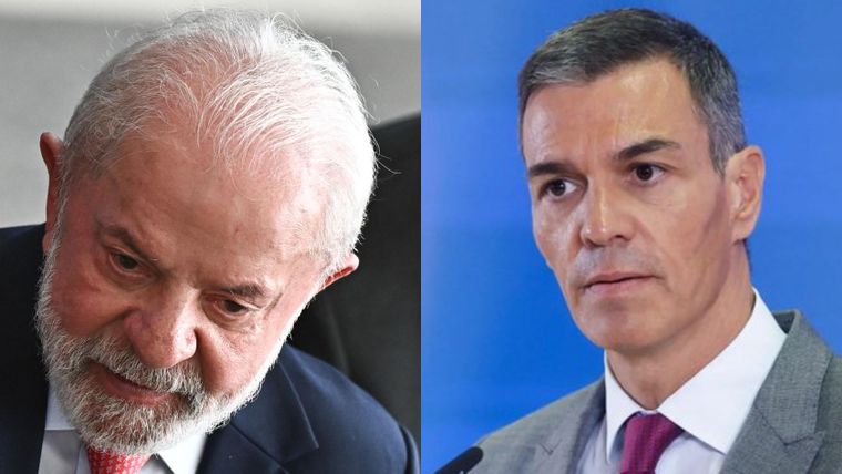 El presidente de Brasil, Lula Da Silva, y el de España, Pedro Sánchez.