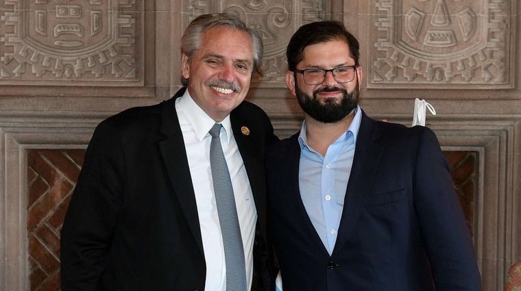 Presidentes, Alberto Fernández y Gabriel Boric.