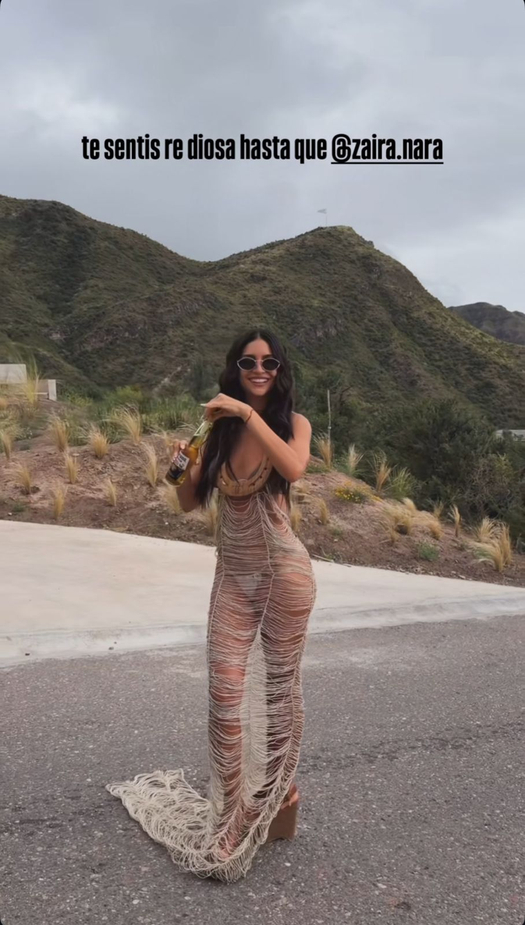 Zaira Nara en Mendoza. Créditos: Instagram Zaira Nara en Mendoza. Créditos: Instagram