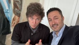 El presidente Javier Milei junto con el ministro de Defensa Luis Petri tras un encuentro donde trabajaron sobre la presentación del nuevo proyecto de Ficha Limpia. Foto: X (@LuisPetri)