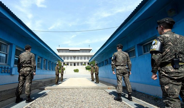 La frontera de Corea del Sur y Corea del Norte es un espacio de tensión permanente. Foto: Efe. La frontera de Corea del Sur y Corea del Norte es un espacio de tensión permanente. Foto: Efe.