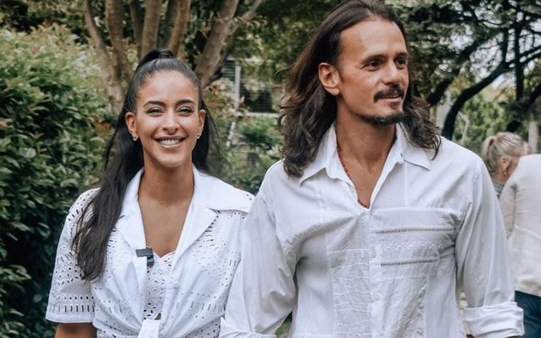 Muriega y Sancho se casaron por civil. Foto: Instagram Celeste Muriega