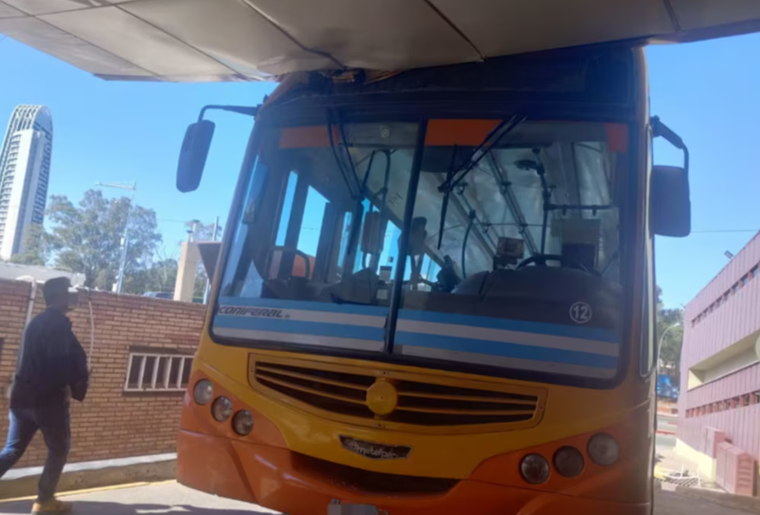 La mujer que viajaba en el colectivo tuvo que ser atendida en el hospital.