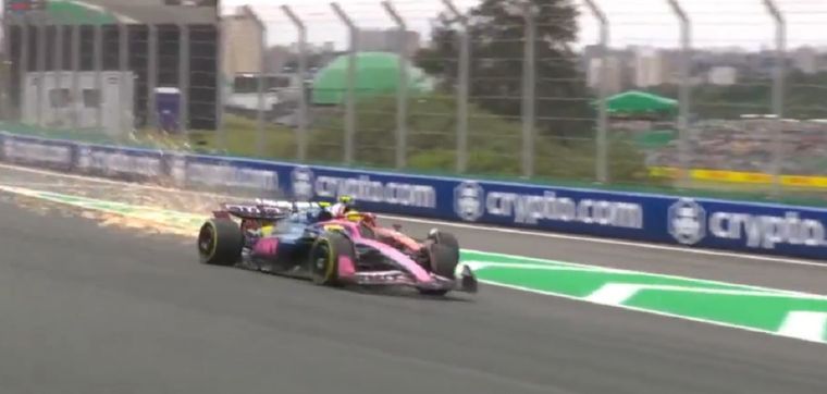 Franco Colapinto fue embestido por Lewis Hamilton.