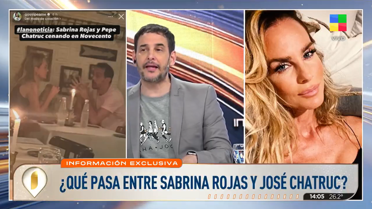 Sabrina Rojas junto a Pepe Chatruc en un conocido restaurante. Sabrina Rojas junto a Pepe Chatruc en un conocido restaurante. 