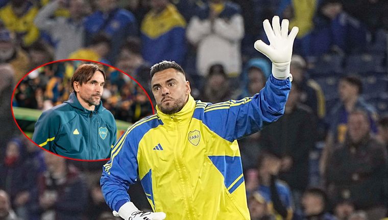 Chiquito Romero habló sobre Diego Martínez y su posición como DT de Boca. Foto: Boca Juniors y Santiago Tagua/MDZ