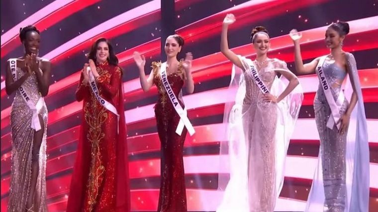 Las candidatas que avanzaron al Top 5 de Miss Universo. Las candidatas que avanzaron al Top 5 de Miss Universo.