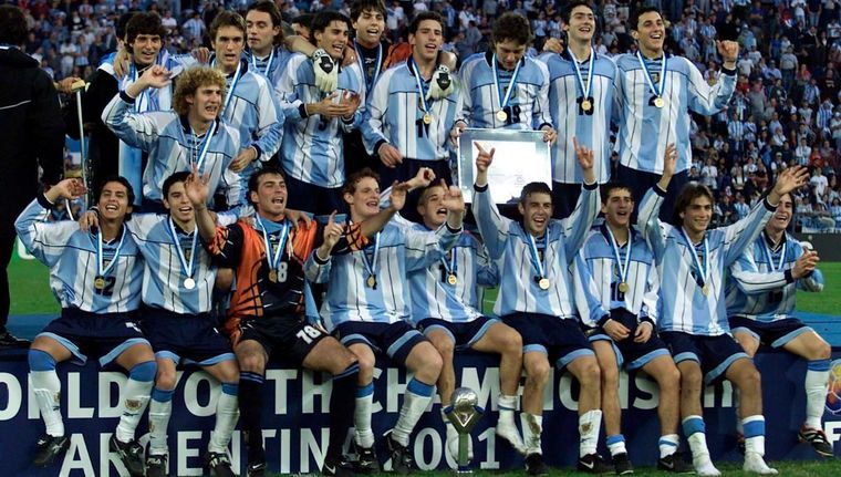 El plantel argentino que consiguió la corona mundial en 2001. Foto: @Argentina