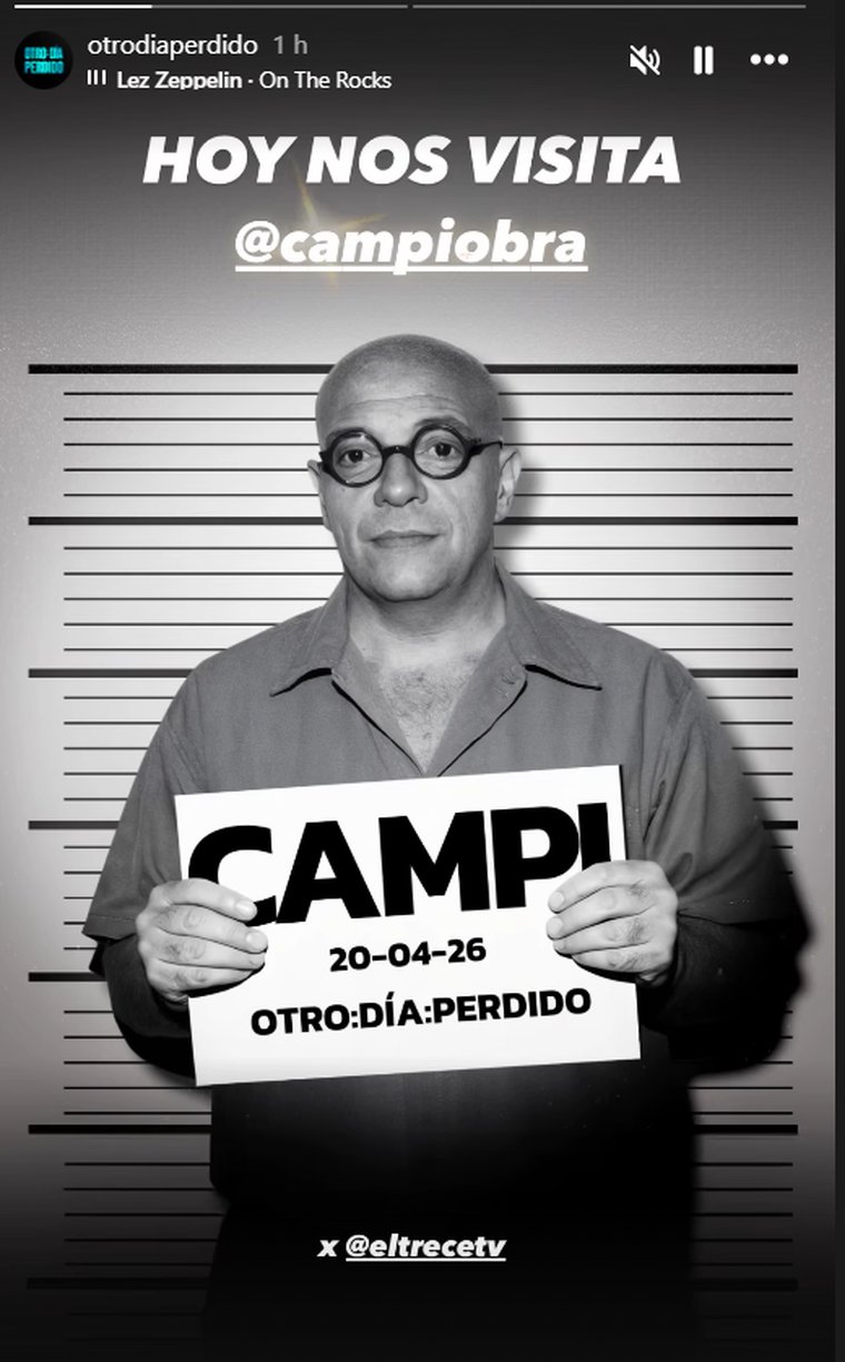 Mario Pergolini recibe a Martín Campilongo en Otro Día Perdido. Mario Pergolini recibe a Martín Campilongo en Otro Día Perdido.