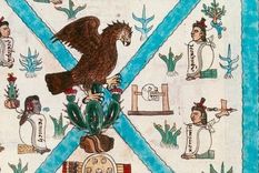 El ‘Códice Mendoza’ es uno de los textos coloniales donde se mezclan pictogramas con escritura alfabética castellana. Foto: GETTY Images