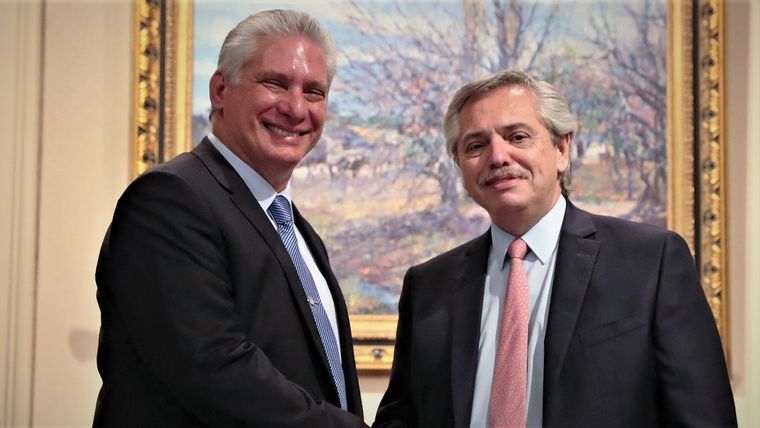 Miguel Diaz-Canel y Alberto Fernández