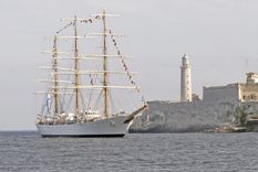 La Fragata Libertad había visitado Brasil, Cuba, Estados Unidos, Francia, Irlanda, México, República Dominicana y Santa Lucía Foto: Academia Naval Granma