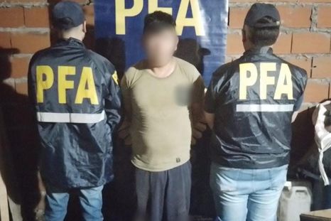 El acusado por las amenazas. Foto: Policía Federal