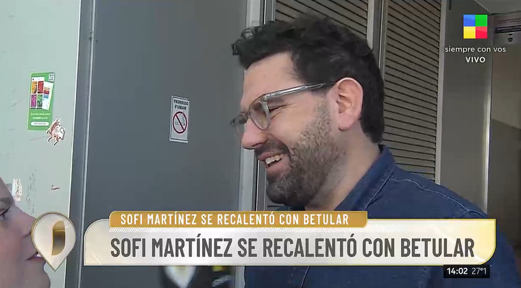 Damián Betular habló sobre el cruce con Sofía Martínez. Damián Betular habló sobre el cruce con Sofía Martínez. 