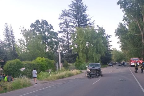 La camioneta que intervino en el accidente. Foto: Gentileza