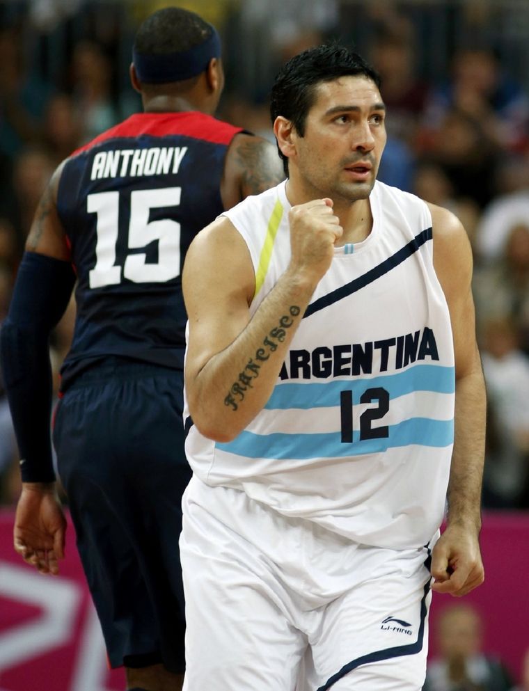 Leo Gutiérrez, en acción con la Selección argentina