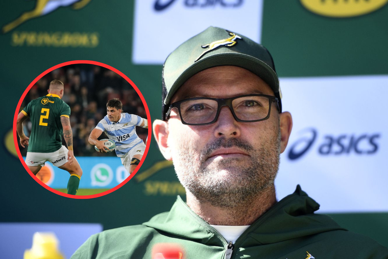 El coach de Sudáfrica elogió el esfuerzo de Los Pumas, que cayeron 22-21 en el Ellis Park