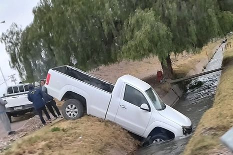 Así quedó uno de los rodados