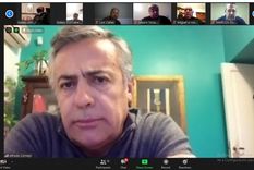 El diputado nacional Cornejo participó de la videoconferencia.