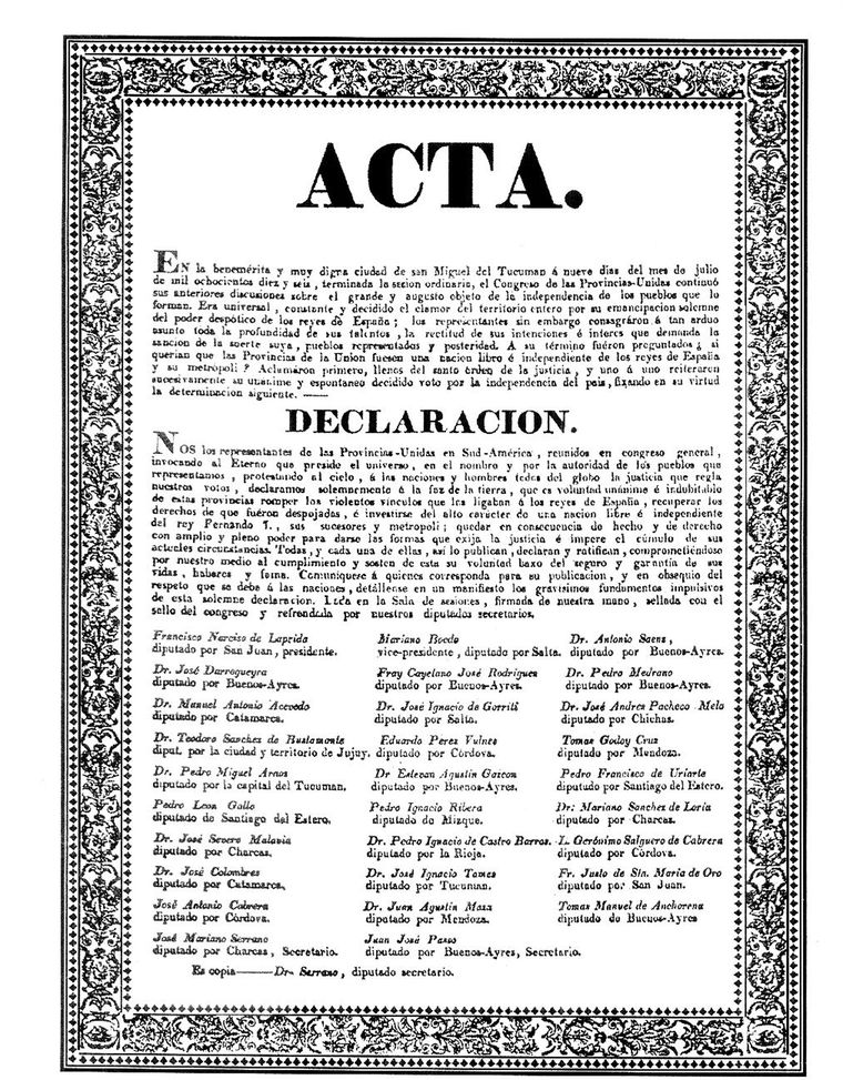 El Día de la Independencia es feriado nacional en la Argentina y conmemora la ruptura definitiva con la monarquía española. El Día de la Independencia es feriado nacional en la Argentina y conmemora la ruptura definitiva con la monarquía española.