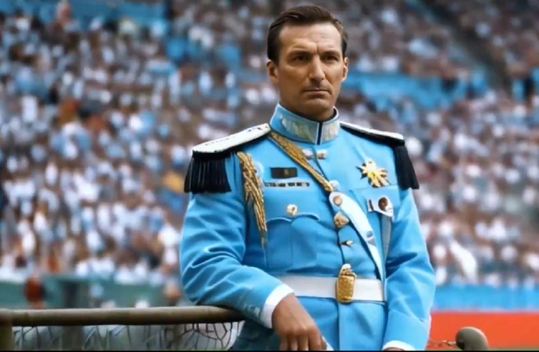 La imagen de Scaloni en el audiovisual del seleccionado. Foto: Captura