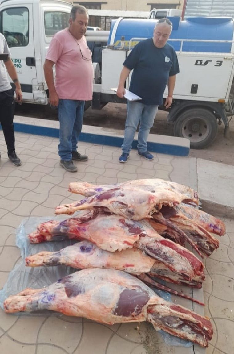 Parte de la carne secuestrada