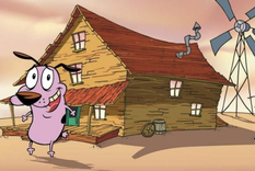 Coraje vivía junto a Muriel y Justo en el medio de la nada Foto: Archivo Coraje vivía junto a Muriel y Justo en el medio de la nada Foto: Archivo