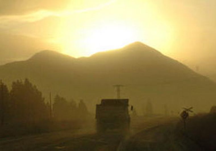 Imagen del volcán Chaitén Foto: Télam