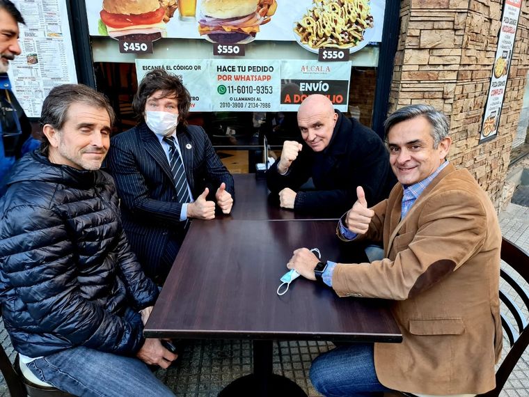 Benegas Lynch, Javier Milei, José Luis Espert y Luis Rosales Foto: Twitter Luis Rosales