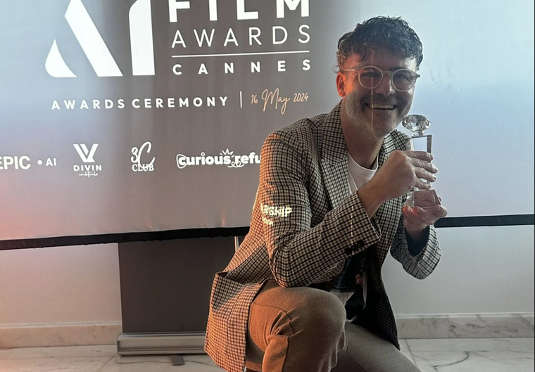 Sebastian Macchia se alzó con un premio en el Festival de Cannes.