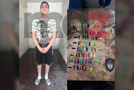 El dealer de drogas que fue detenido la tarde del martes en Las Heras. El dealer de drogas que fue detenido la tarde del martes en Las Heras.