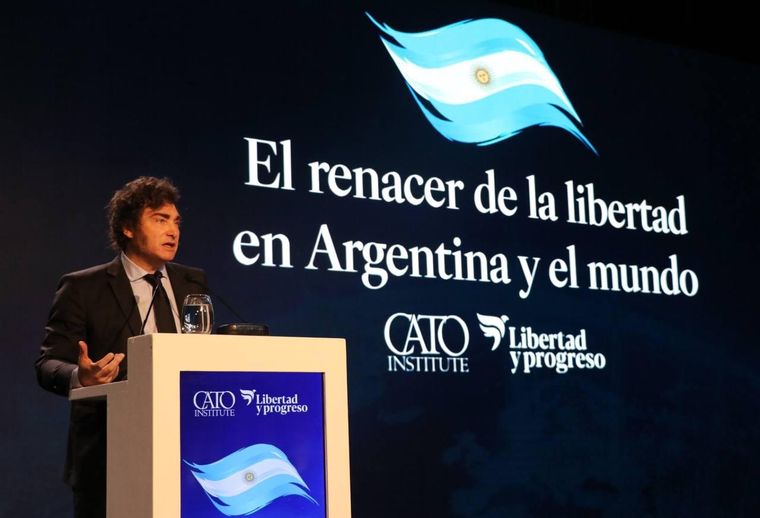 Milei y un discurso en una jornada atravesada por el tratamiento de la ley Bases y el paquete fiscal Foto: Prensa Gobierno