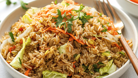 Receta de arroz con vegetales salteados Receta de arroz con vegetales salteados