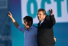 Axel Kicillof y Sergio Massa durante la última campaña presidencial.