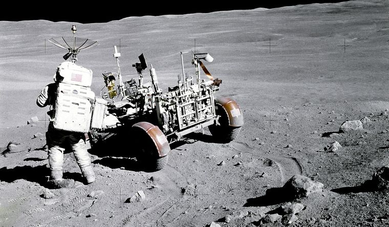 La misión Apolo 16, de la Nasa, en la Luna. Foto: Wikipedia.