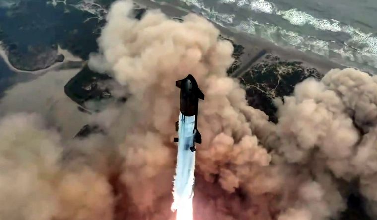 Cuarto despegue del Starship. Foto: Dpa.