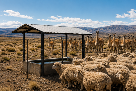 Doce guanacos pueden impedir que cien ovejas accedan al agua. Doce guanacos pueden impedir que cien ovejas accedan al agua.