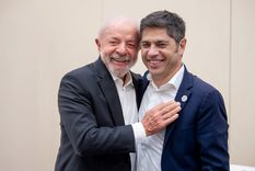 Axel Kicillof junto con Lula Da Silva en Barcelona.