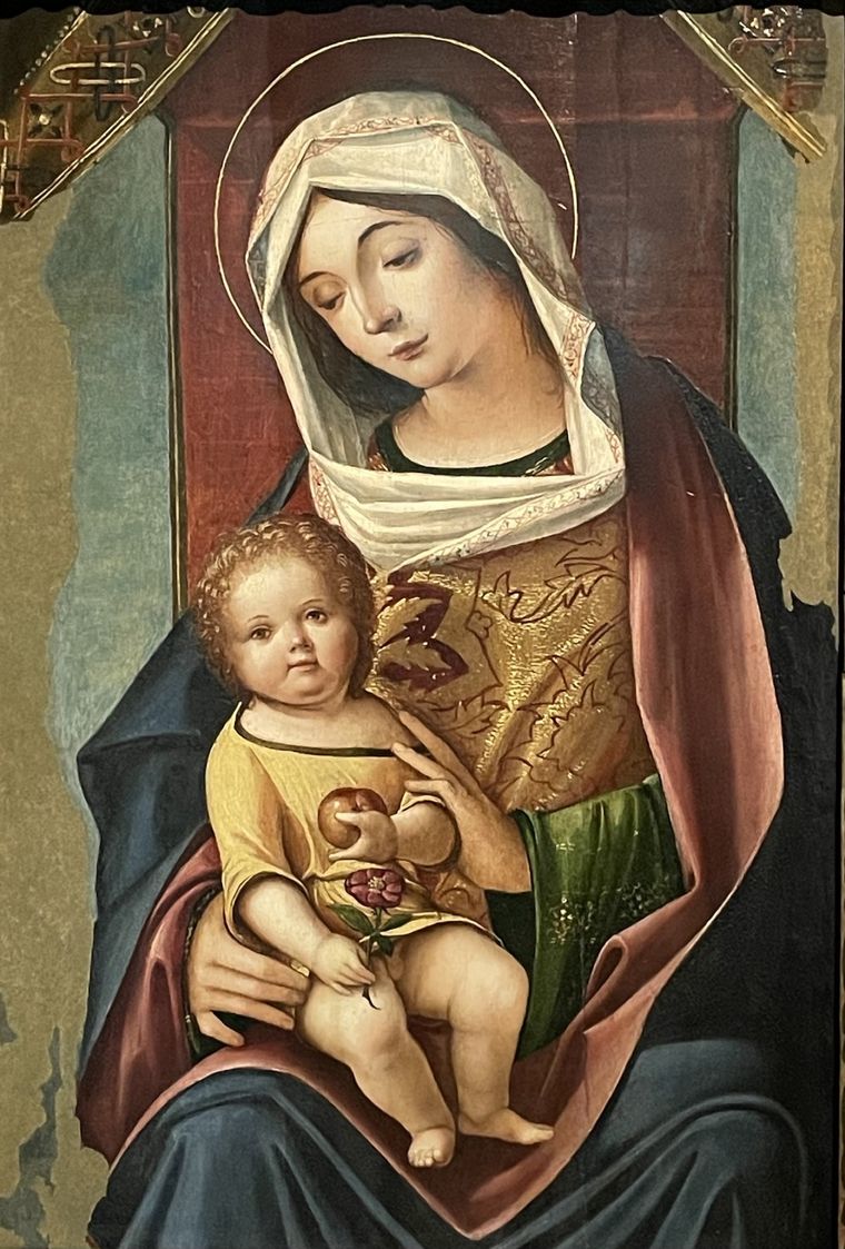 Correcta: Baldasarre Carrari, Madonna e Bimbo Castello Estense. Foto: Gentileza