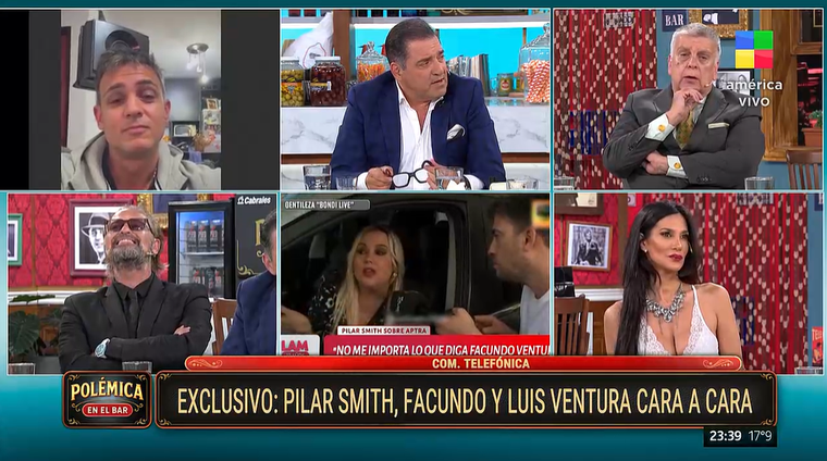 Pilar Smith y Luis Ventura se sacaron chispas en vivo. Foto: captura de video/ América TV. Pilar Smith y Luis Ventura se sacaron chispas en vivo. Foto: captura de video/ América TV.
