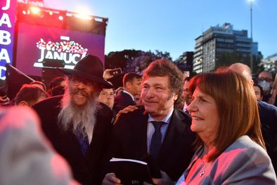 MDZol | Januca. Javier Milei en la festividad judía junto a Patricia Bullrich. Foto: Telam