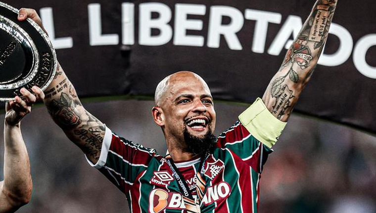 El brasilero alzó su tercera Copa Libertadores. Foto: Instagram @FelipeMelo