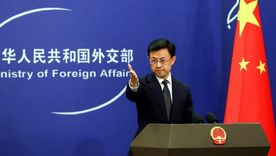 Guo Jiakun, portavoz Ministerio de Exteriores de China, se planta ante Estados Unidos e Israel. Foto Efe