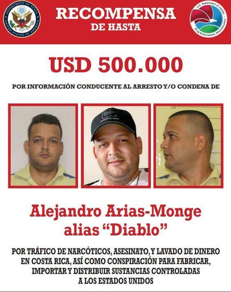 EE.UU. ofrecía una recompensa de US$500.000 por informaciones que condujeran a la detención de alias "Diablo".