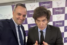Javier Milei junto a Manuel Adorni