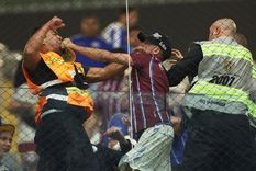 Los hinchas de Godoy Cruz fueron castigados por los policías en Brasil.&nbsp;