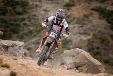 El mendocino Franco Caimi, estrella del Rally Cross Country mundial, volvió a disputar una competencia de enduro luego de ocho años, y finalizó 2° en Senior A. Foto: Fememod.