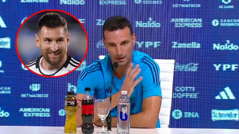 Scaloni se irritó por una pregunta sobre Messi y su presencia con Argentina ante Perú Foto: Captura ESPN